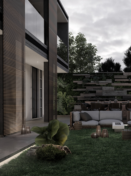 Render 3d giardino