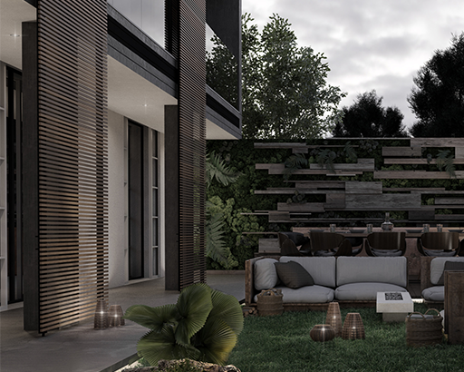 Render 3d giardino