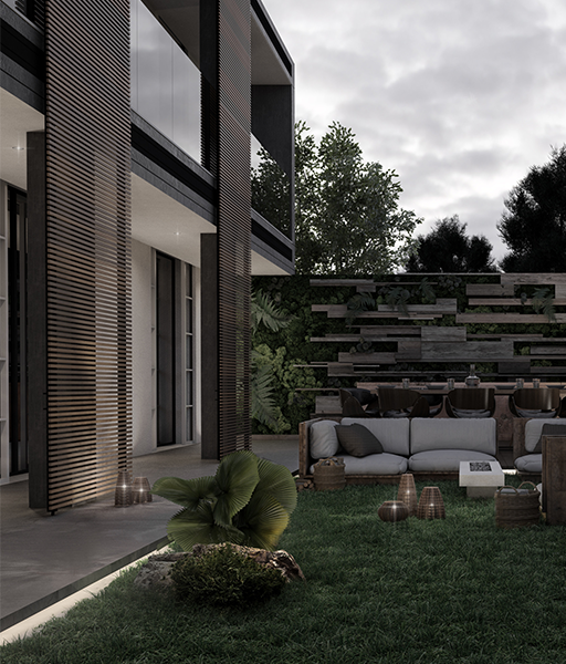 Render 3d giardino